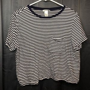 H&M Striped Crop Top